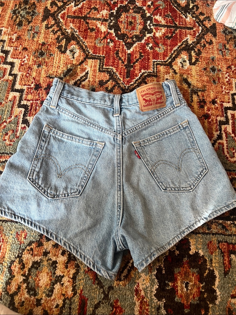 Levi's Women's Light Wash High-Rise Denim Shorts